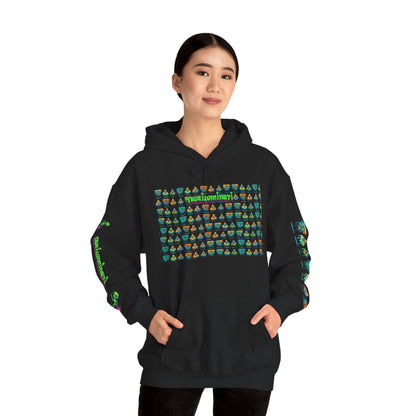 Young Symbol by Trueiluminati Unisex Hoodie, Cozy Sweatshirt for Outdoor Lovers, Gift for Adventurers, Eco-Friendly Fashion, Great for Camping