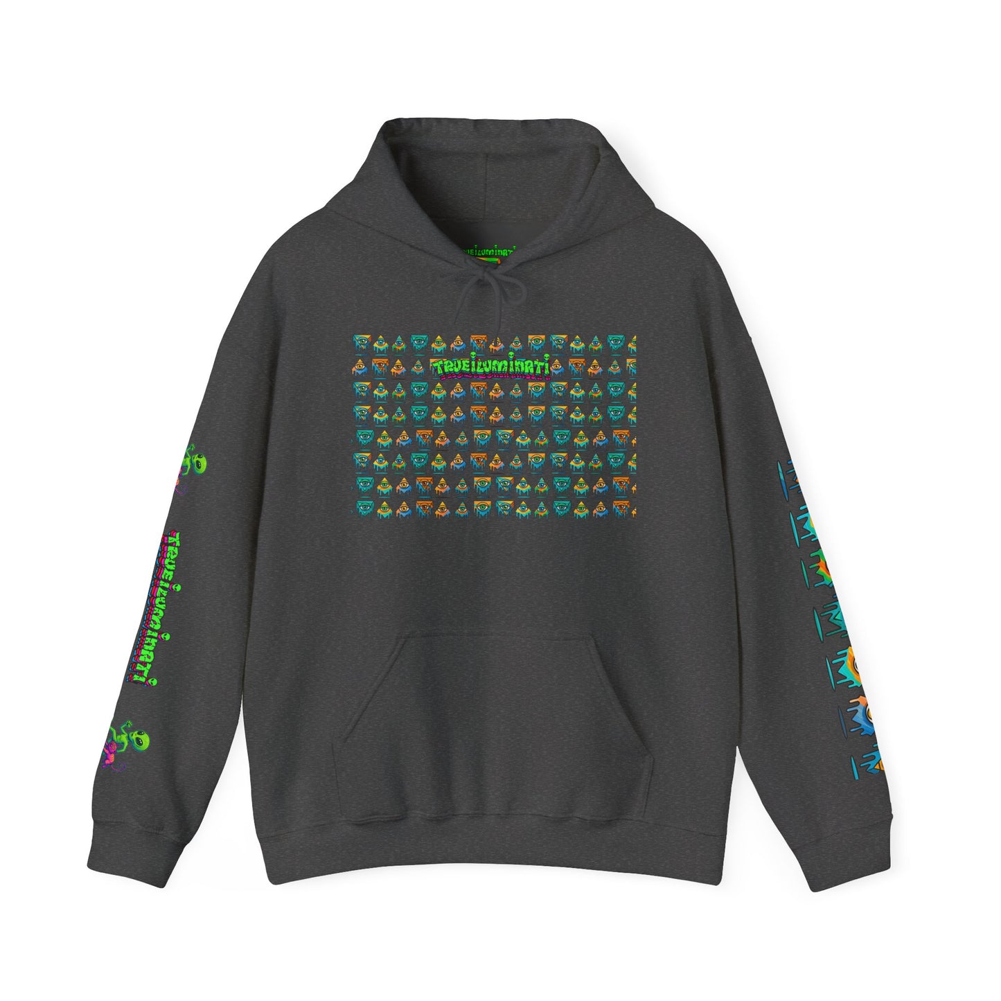 Young Symbol by Trueiluminati Unisex Hoodie, Cozy Sweatshirt for Outdoor Lovers, Gift for Adventurers, Eco-Friendly Fashion, Great for Camping