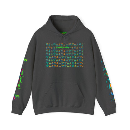 Young Symbol by Trueiluminati Unisex Hoodie, Cozy Sweatshirt for Outdoor Lovers, Gift for Adventurers, Eco-Friendly Fashion, Great for Camping