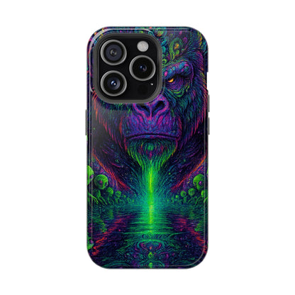 Alpha Apee By Trueiluminati Vibrant Gorilla Phone Case - Magnetic Impact-Resistant, Carry the Vibe Unique Gift for Animal Lovers, Psychedelic Design, Phone Protector, Eco-Friendly
