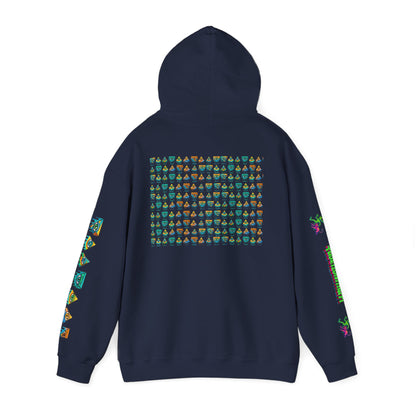 Young Symbol by Trueiluminati Unisex Hoodie, Cozy Sweatshirt for Outdoor Lovers, Gift for Adventurers, Eco-Friendly Fashion, Great for Camping