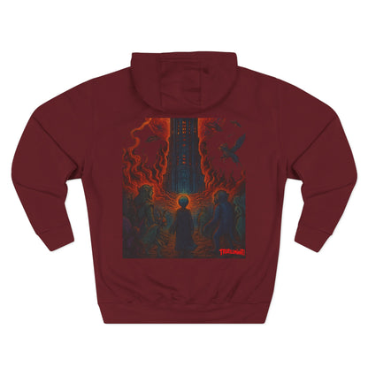Heaven And Hell By Trueiluminati Mystical Three-Panel Fleece Hoodie - Cozy Apparel for Fans of Fantasy, Unique Gift for Holidays, Ideal for Autumn and Winter Loungewear