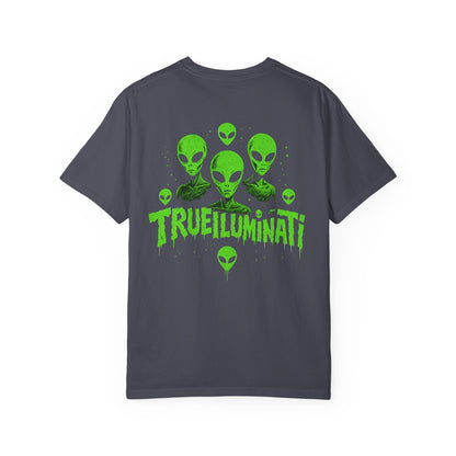 Welcome To The Club By Trueiuminati Unisex Gothic Tattoo-Style Shirt – Exclusive Trueiluminati Design Garment-Dyed T-shirt