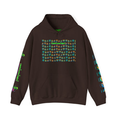 Young Symbol by Trueiluminati Unisex Hoodie, Cozy Sweatshirt for Outdoor Lovers, Gift for Adventurers, Eco-Friendly Fashion, Great for Camping
