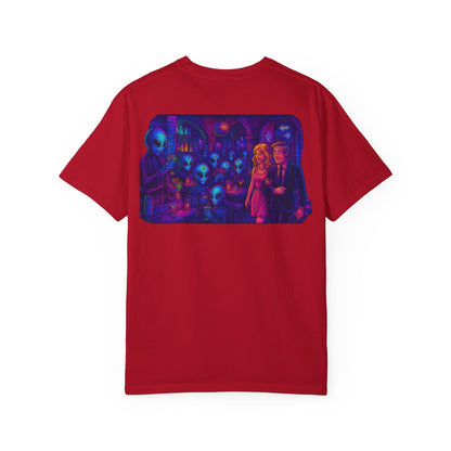 Camiseta Unissex New Disco Club By Trueiluminati com Design Alien Love, Camiseta Gráfica Divertida, Casual, Presente para Amigos, Camisa de Festa Exclusiva, Blusa Estilosa