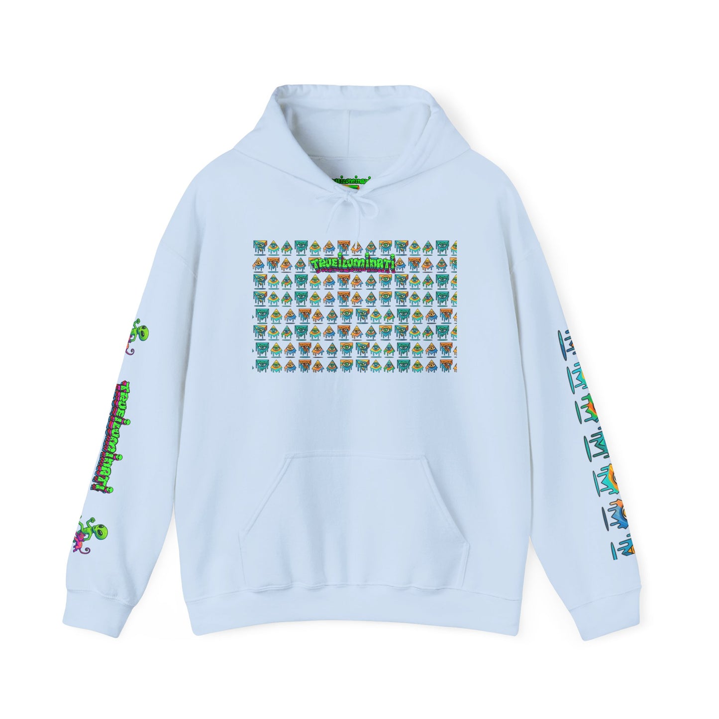 Young Symbol by Trueiluminati Unisex Hoodie, Cozy Sweatshirt for Outdoor Lovers, Gift for Adventurers, Eco-Friendly Fashion, Great for Camping