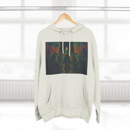 Heaven And Hell By Trueiluminati Mystical Three-Panel Fleece Hoodie - Cozy Apparel for Fans of Fantasy, Unique Gift for Holidays, Ideal for Autumn and Winter Loungewear