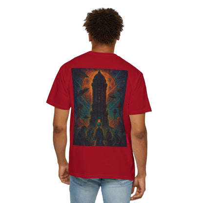 Heaven Path By Trueiluminati Garment-Dyed T-shirt Unisex Gothic Tattoo-Style Shirt – Exclusive Trueiluminati Design