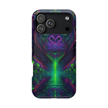 Alpha Apee By Trueiluminati Vibrant Gorilla Phone Case - Magnetic Impact-Resistant, Carry the Vibe Unique Gift for Animal Lovers, Psychedelic Design, Phone Protector, Eco-Friendly