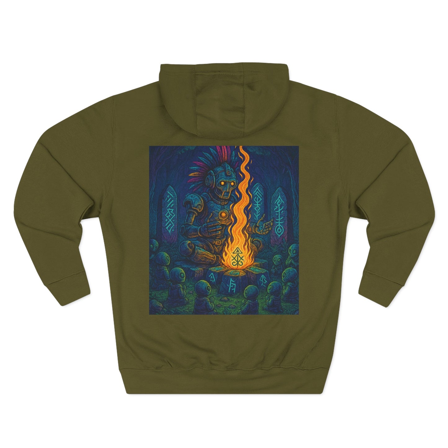 🔥 Moletom Shaman Elemental do Fogo – Por Trueiluminati Flame, Streetwear Cósmico, Estilo Unissex