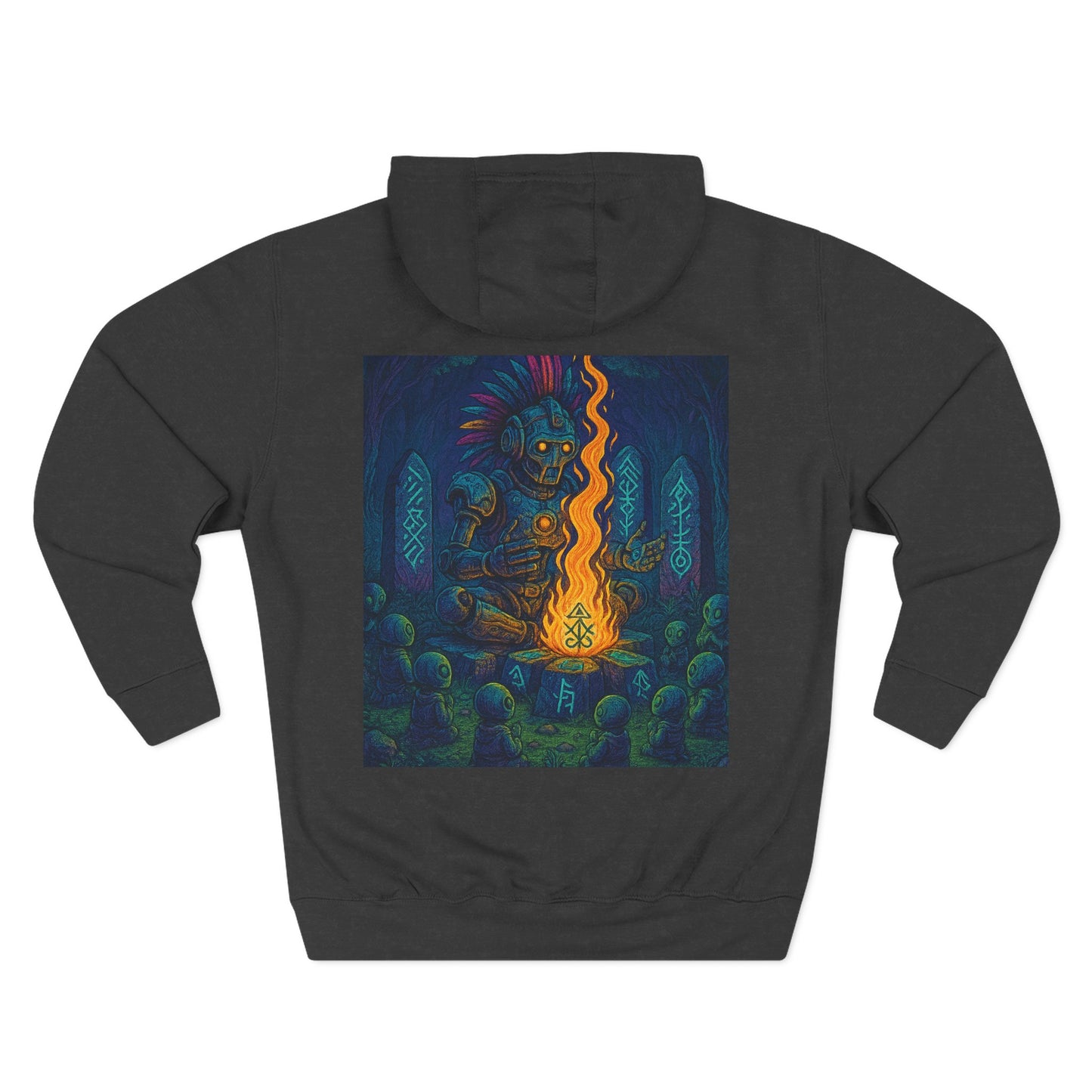 🔥 Moletom Shaman Elemental do Fogo – Por Trueiluminati Flame, Streetwear Cósmico, Estilo Unissex