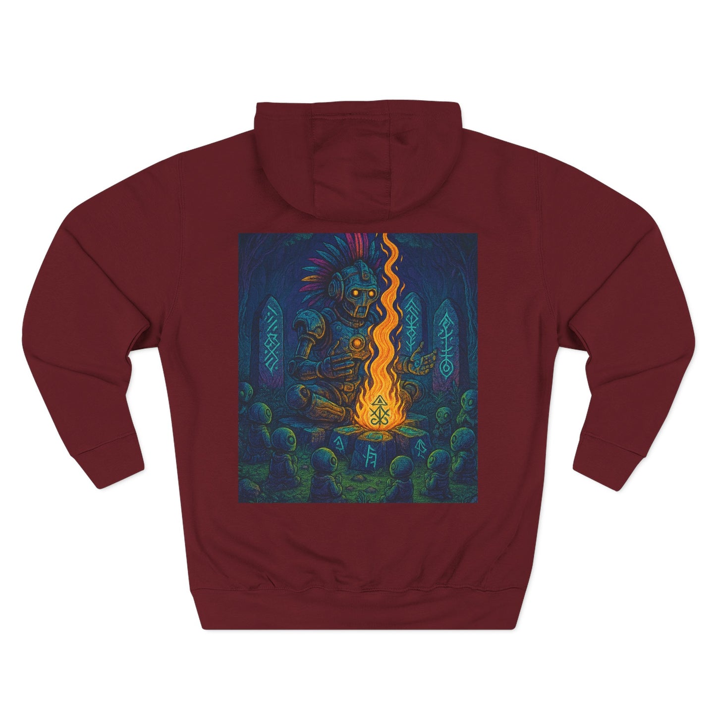 🔥 Moletom Shaman Elemental do Fogo – Por Trueiluminati Flame, Streetwear Cósmico, Estilo Unissex