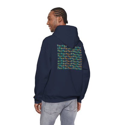 Young Symbol by Trueiluminati Unisex Hoodie, Cozy Sweatshirt for Outdoor Lovers, Gift for Adventurers, Eco-Friendly Fashion, Great for Camping