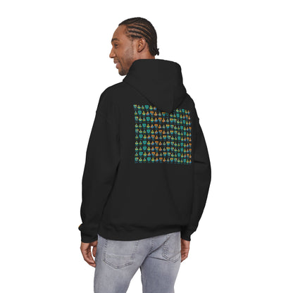 Young Symbol by Trueiluminati Unisex Hoodie, Cozy Sweatshirt for Outdoor Lovers, Gift for Adventurers, Eco-Friendly Fashion, Great for Camping