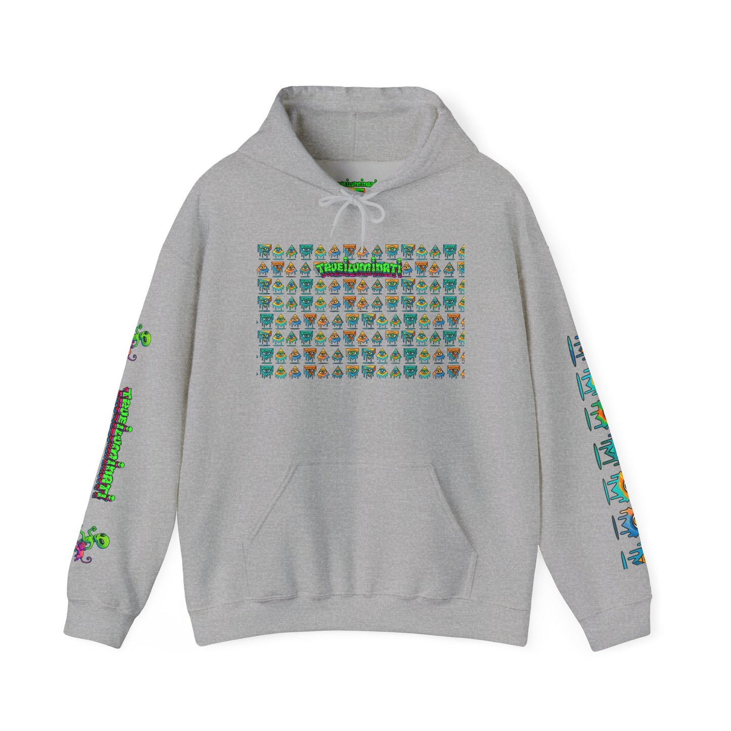 Young Symbol by Trueiluminati Unisex Hoodie, Cozy Sweatshirt for Outdoor Lovers, Gift for Adventurers, Eco-Friendly Fashion, Great for Camping