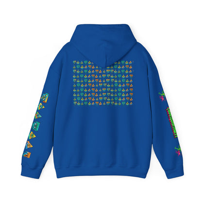 Young Symbol by Trueiluminati Unisex Hoodie, Cozy Sweatshirt for Outdoor Lovers, Gift for Adventurers, Eco-Friendly Fashion, Great for Camping