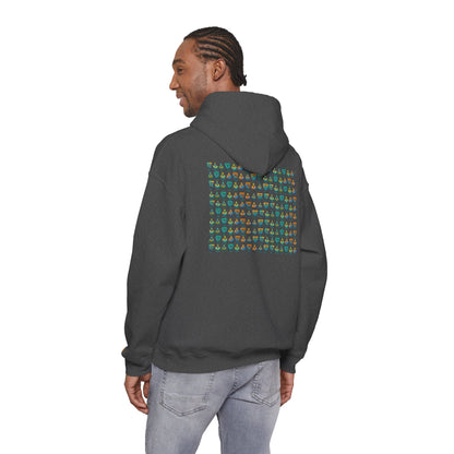 Young Symbol by Trueiluminati Unisex Hoodie, Cozy Sweatshirt for Outdoor Lovers, Gift for Adventurers, Eco-Friendly Fashion, Great for Camping