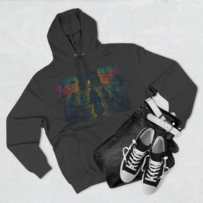 Heaven And Hell By Trueiluminati Mystical Three-Panel Fleece Hoodie - Cozy Apparel for Fans of Fantasy, Unique Gift for Holidays, Ideal for Autumn and Winter Loungewear