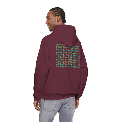 Young Symbol by Trueiluminati Unisex Hoodie, Cozy Sweatshirt for Outdoor Lovers, Gift for Adventurers, Eco-Friendly Fashion, Great for Camping