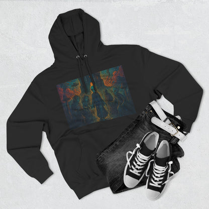 Heaven And Hell By Trueiluminati Mystical Three-Panel Fleece Hoodie - Cozy Apparel for Fans of Fantasy, Unique Gift for Holidays, Ideal for Autumn and Winter Loungewear