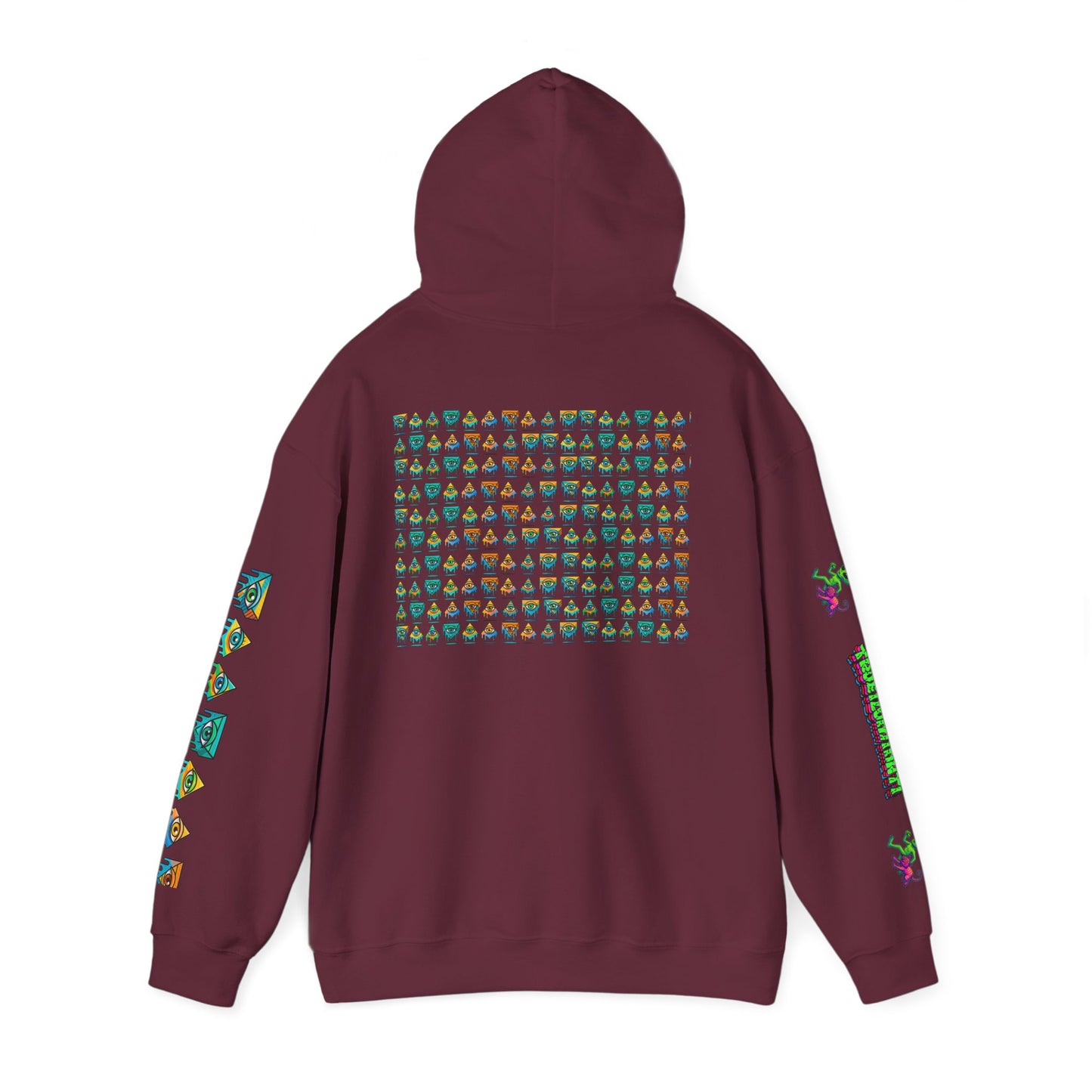 Young Symbol by Trueiluminati Unisex Hoodie, Cozy Sweatshirt for Outdoor Lovers, Gift for Adventurers, Eco-Friendly Fashion, Great for Camping