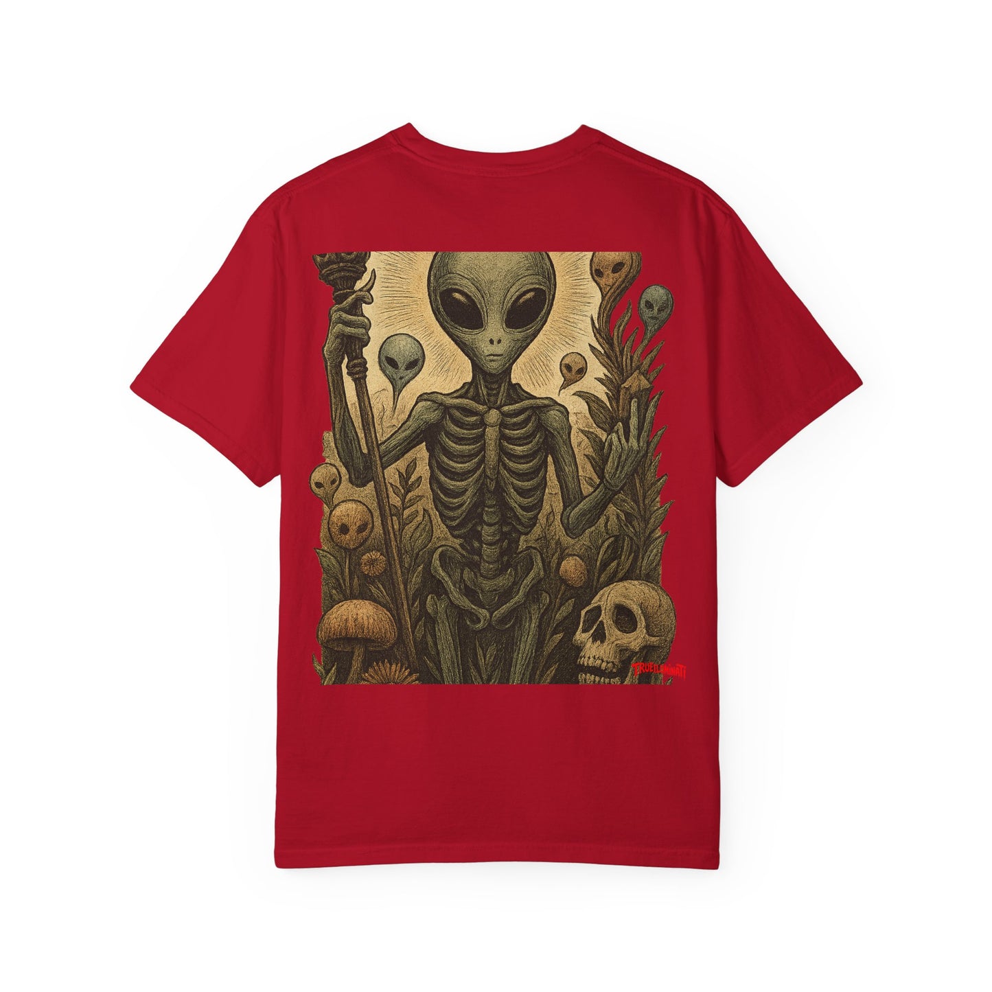 Seeker Alien By Trueiluminati -Inspired Unisex T-Shirt, Cool Graphic Tee, Gift for Sci-Fi Lovers, Trendy Streetwear, Casual Everyday Wear