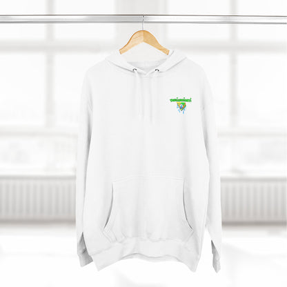 Vibrant Three-Panel Fleece Hoodie, Cozy Sweatshirt for Fall, Unique Graphic Hoodie, Artistic Gift, Festival Wear Saint Death By Trueiluminati