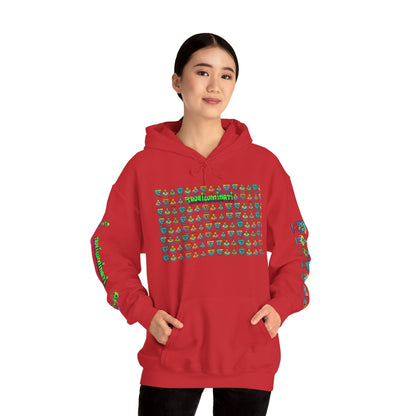 Young Symbol by Trueiluminati Unisex Hoodie, Cozy Sweatshirt for Outdoor Lovers, Gift for Adventurers, Eco-Friendly Fashion, Great for Camping
