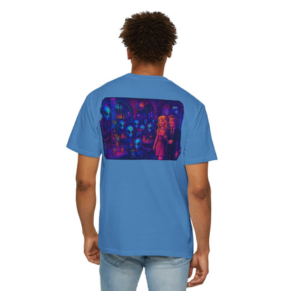 Camiseta Unissex New Disco Club By Trueiluminati com Design Alien Love, Camiseta Gráfica Divertida, Casual, Presente para Amigos, Camisa de Festa Exclusiva, Blusa Estilosa