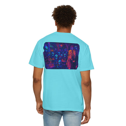 Camiseta Unissex New Disco Club By Trueiluminati com Design Alien Love, Camiseta Gráfica Divertida, Casual, Presente para Amigos, Camisa de Festa Exclusiva, Blusa Estilosa
