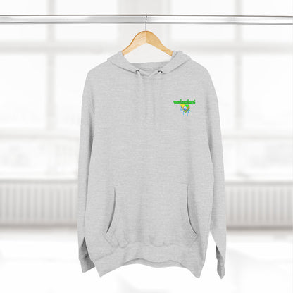 Vibrant Three-Panel Fleece Hoodie, Cozy Sweatshirt for Fall, Unique Graphic Hoodie, Artistic Gift, Festival Wear Saint Death By Trueiluminati