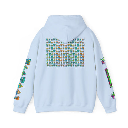 Young Symbol by Trueiluminati Unisex Hoodie, Cozy Sweatshirt for Outdoor Lovers, Gift for Adventurers, Eco-Friendly Fashion, Great for Camping
