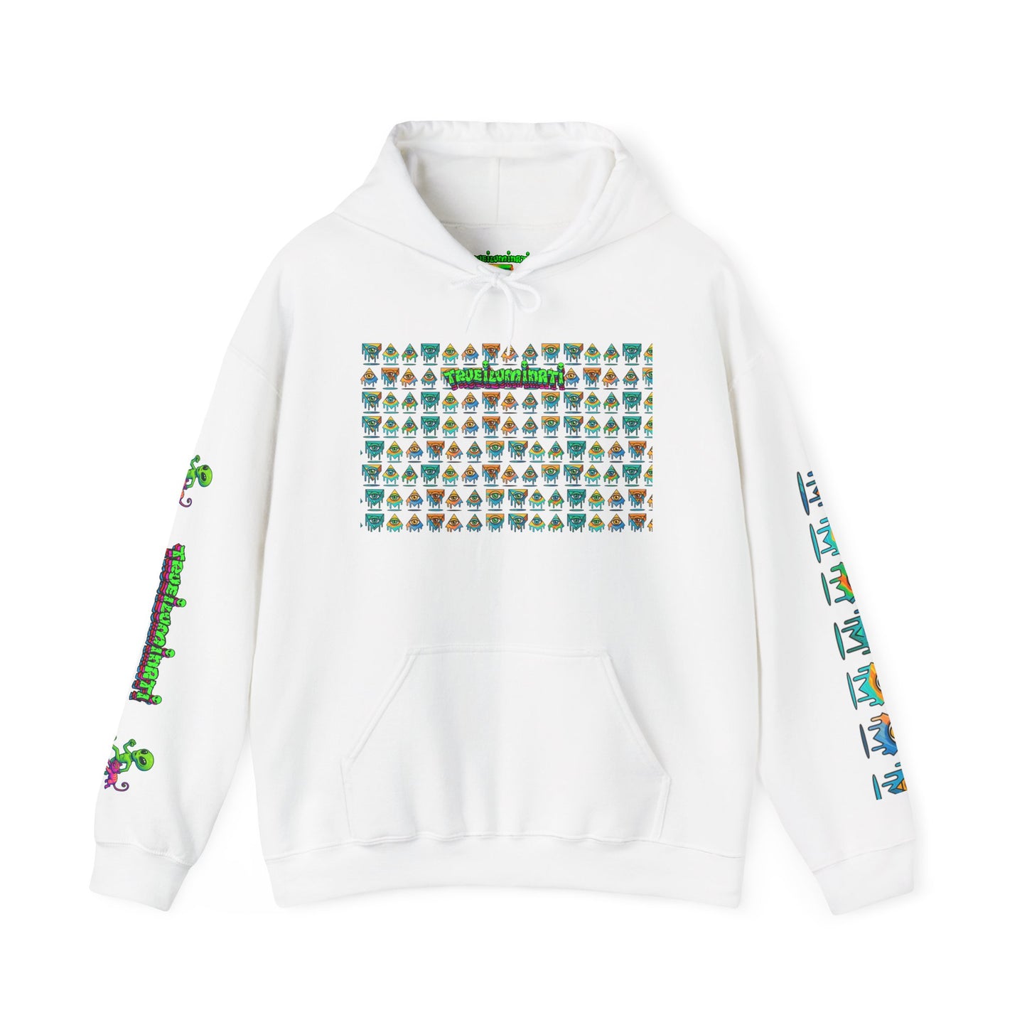 Young Symbol by Trueiluminati Unisex Hoodie, Cozy Sweatshirt for Outdoor Lovers, Gift for Adventurers, Eco-Friendly Fashion, Great for Camping