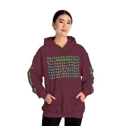 Young Symbol by Trueiluminati Unisex Hoodie, Cozy Sweatshirt for Outdoor Lovers, Gift for Adventurers, Eco-Friendly Fashion, Great for Camping