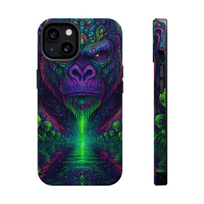 Alpha Apee By Trueiluminati Vibrant Gorilla Phone Case - Magnetic Impact-Resistant, Carry the Vibe Unique Gift for Animal Lovers, Psychedelic Design, Phone Protector, Eco-Friendly