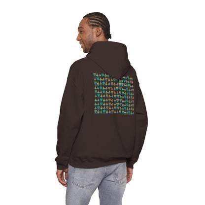 Young Symbol by Trueiluminati Unisex Hoodie, Cozy Sweatshirt for Outdoor Lovers, Gift for Adventurers, Eco-Friendly Fashion, Great for Camping
