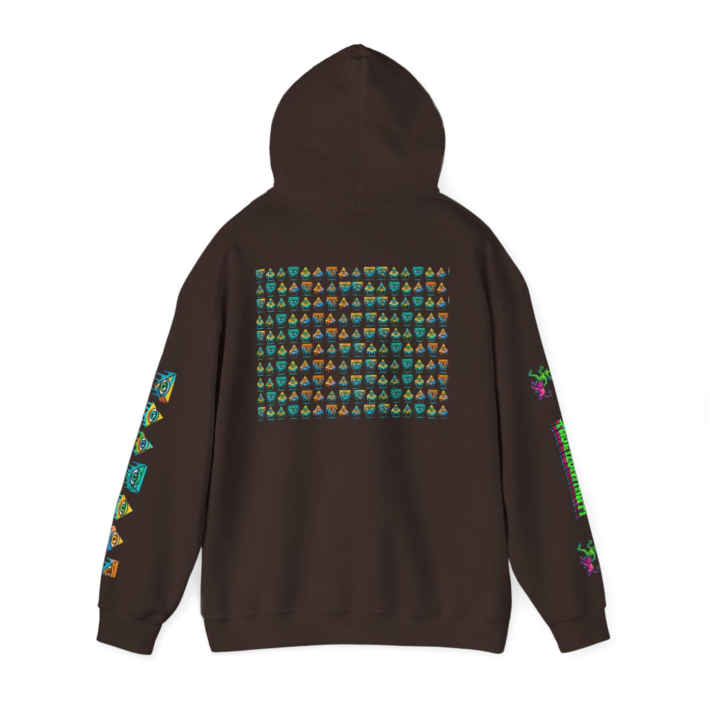 Young Symbol by Trueiluminati Unisex Hoodie, Cozy Sweatshirt for Outdoor Lovers, Gift for Adventurers, Eco-Friendly Fashion, Great for Camping