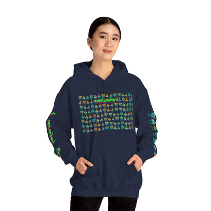 Young Symbol by Trueiluminati Unisex Hoodie, Cozy Sweatshirt for Outdoor Lovers, Gift for Adventurers, Eco-Friendly Fashion, Great for Camping