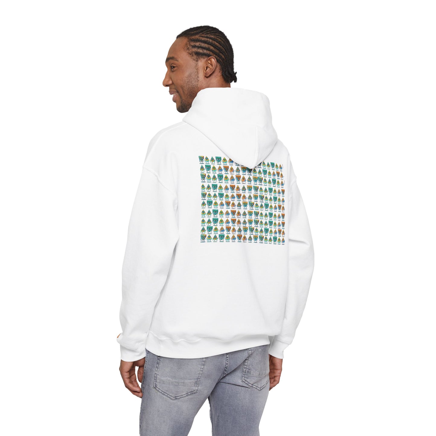 Young Symbol by Trueiluminati Unisex Hoodie, Cozy Sweatshirt for Outdoor Lovers, Gift for Adventurers, Eco-Friendly Fashion, Great for Camping