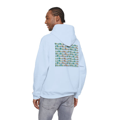 Young Symbol by Trueiluminati Unisex Hoodie, Cozy Sweatshirt for Outdoor Lovers, Gift for Adventurers, Eco-Friendly Fashion, Great for Camping