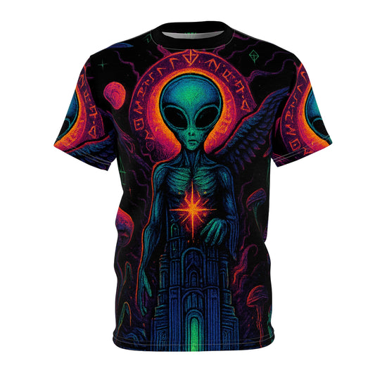 The Tower by Trueiluminati Unisex Tee, Unique Graphic Tee, Sci-Fi T-Shirt, Gift for Space Lovers, Men's & Women's Casual Wear