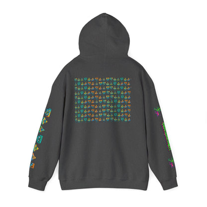 Young Symbol by Trueiluminati Unisex Hoodie, Cozy Sweatshirt for Outdoor Lovers, Gift for Adventurers, Eco-Friendly Fashion, Great for Camping