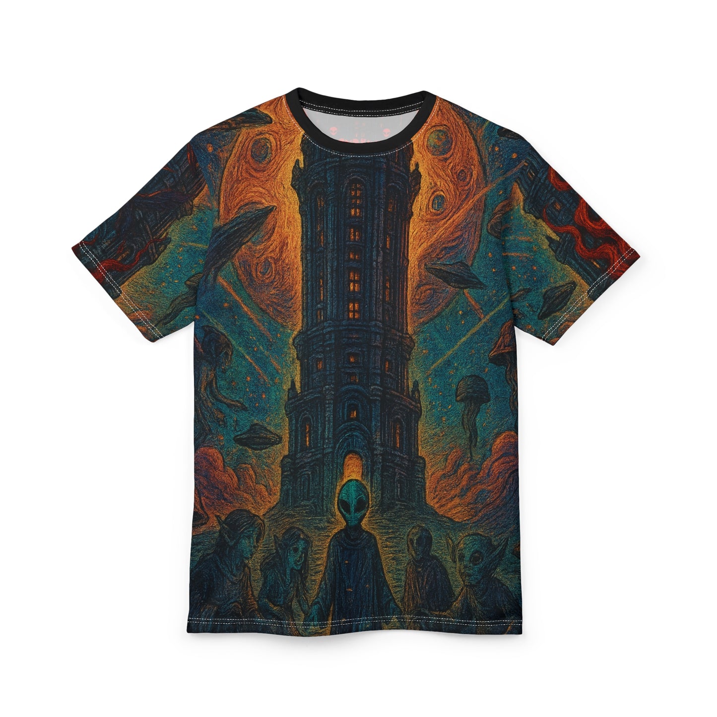 Heaven and Hell by Trueiluminati Unisex Tee, Unique Graphic Tee, Sci-Fi T-Shirt, Gift for Space Lovers, Men's & Women's Casual Wear