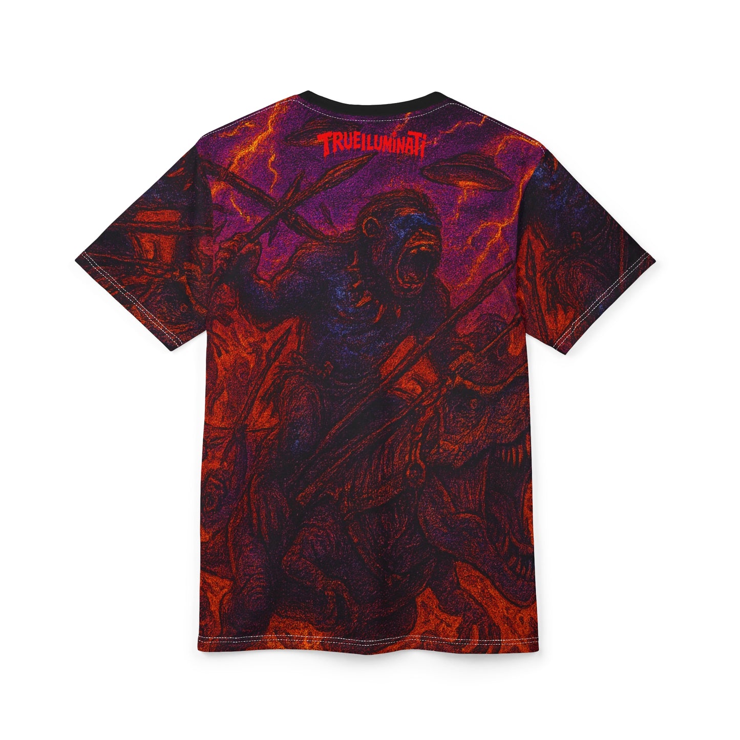 Camiseta Unissex "First Day" por Trueiluminati, Camiseta Gráfica Exclusiva, Camiseta de Ficção Científica, Presente para Amantes do Espaço, Roupa Casual Masculina e Feminina