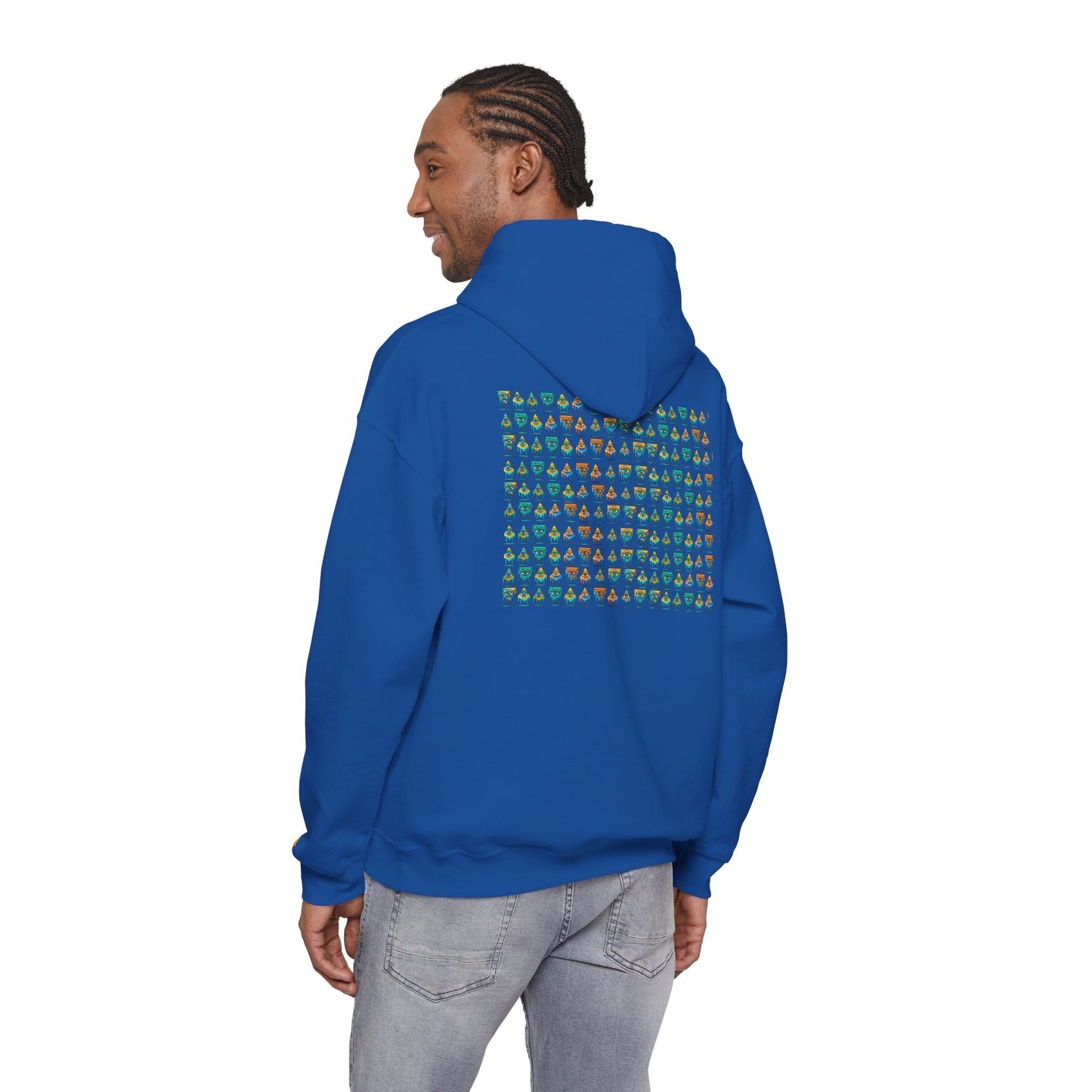 Young Symbol by Trueiluminati Unisex Hoodie, Cozy Sweatshirt for Outdoor Lovers, Gift for Adventurers, Eco-Friendly Fashion, Great for Camping