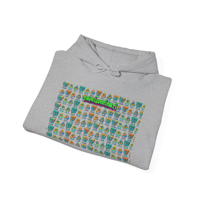 Young Symbol by Trueiluminati Unisex Hoodie, Cozy Sweatshirt for Outdoor Lovers, Gift for Adventurers, Eco-Friendly Fashion, Great for Camping