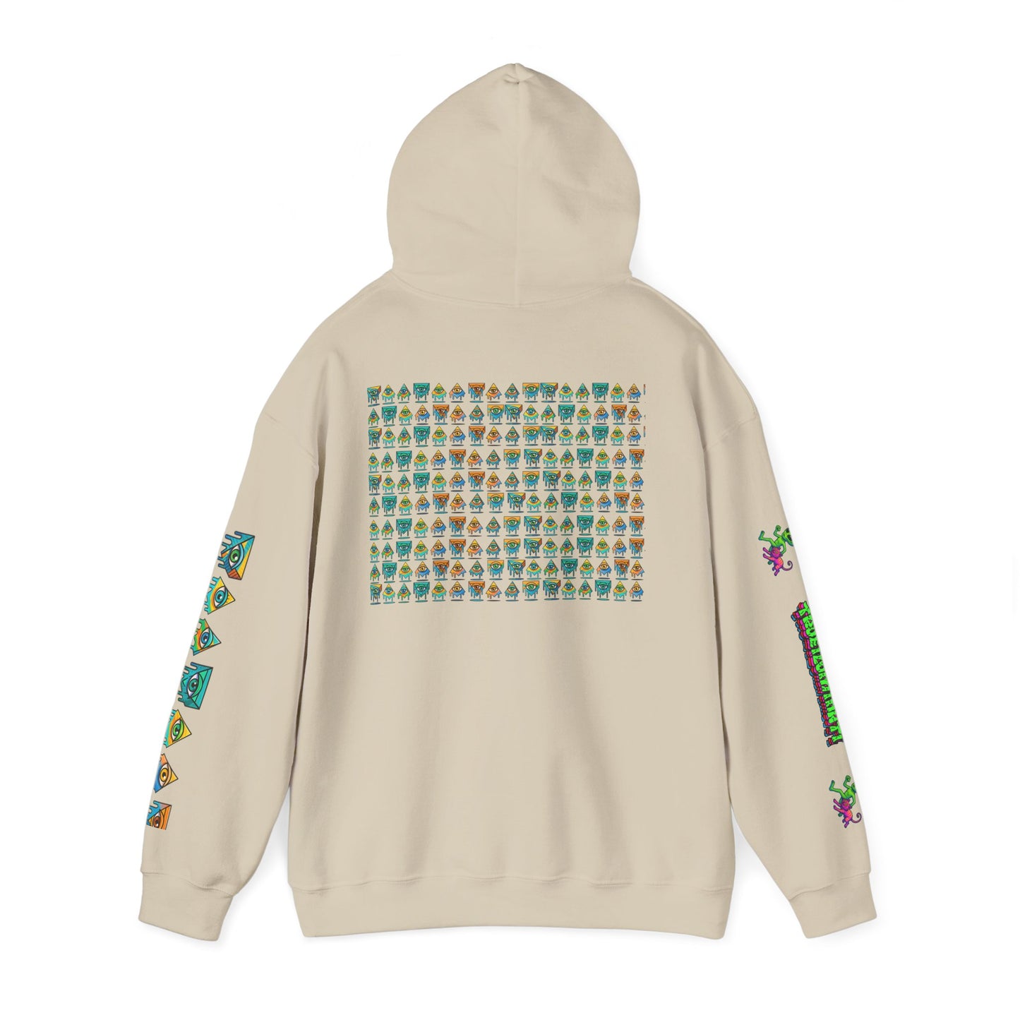 Young Symbol by Trueiluminati Unisex Hoodie, Cozy Sweatshirt for Outdoor Lovers, Gift for Adventurers, Eco-Friendly Fashion, Great for Camping