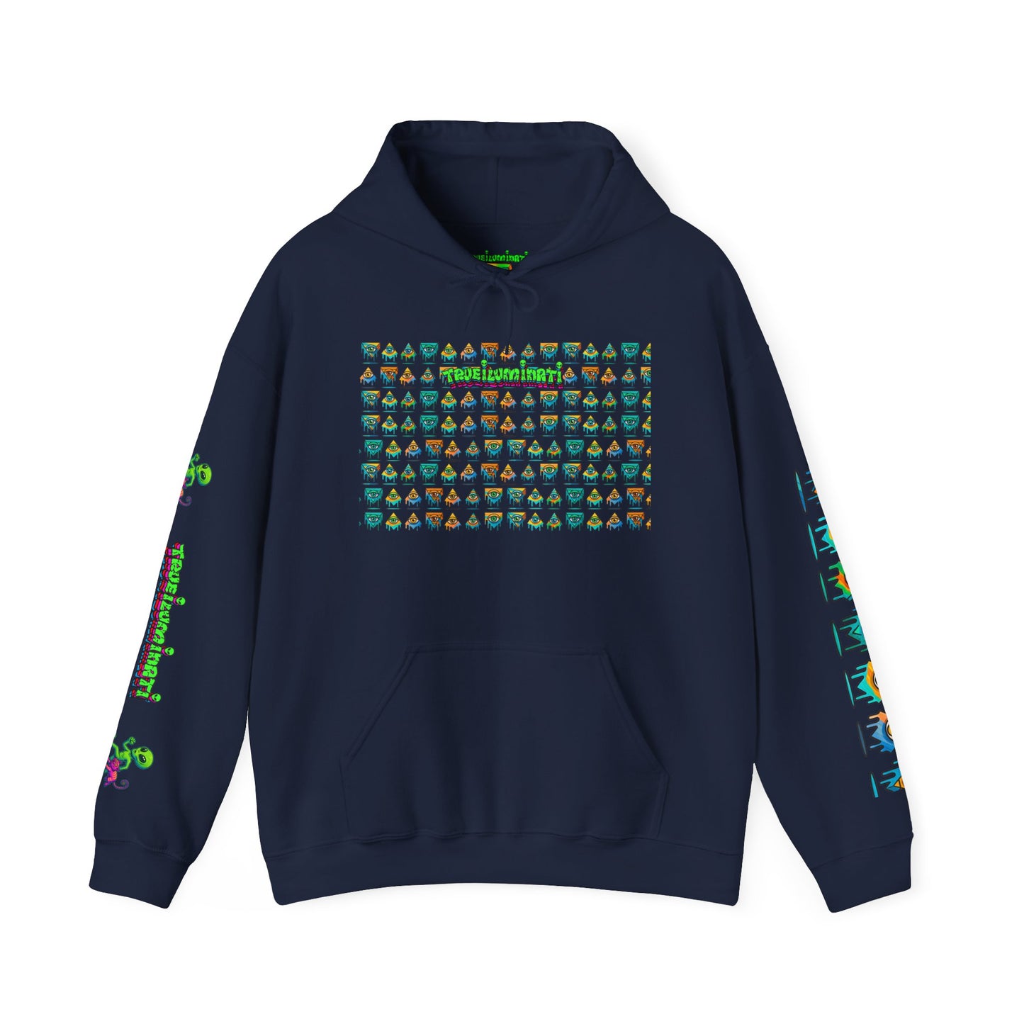 Young Symbol by Trueiluminati Unisex Hoodie, Cozy Sweatshirt for Outdoor Lovers, Gift for Adventurers, Eco-Friendly Fashion, Great for Camping