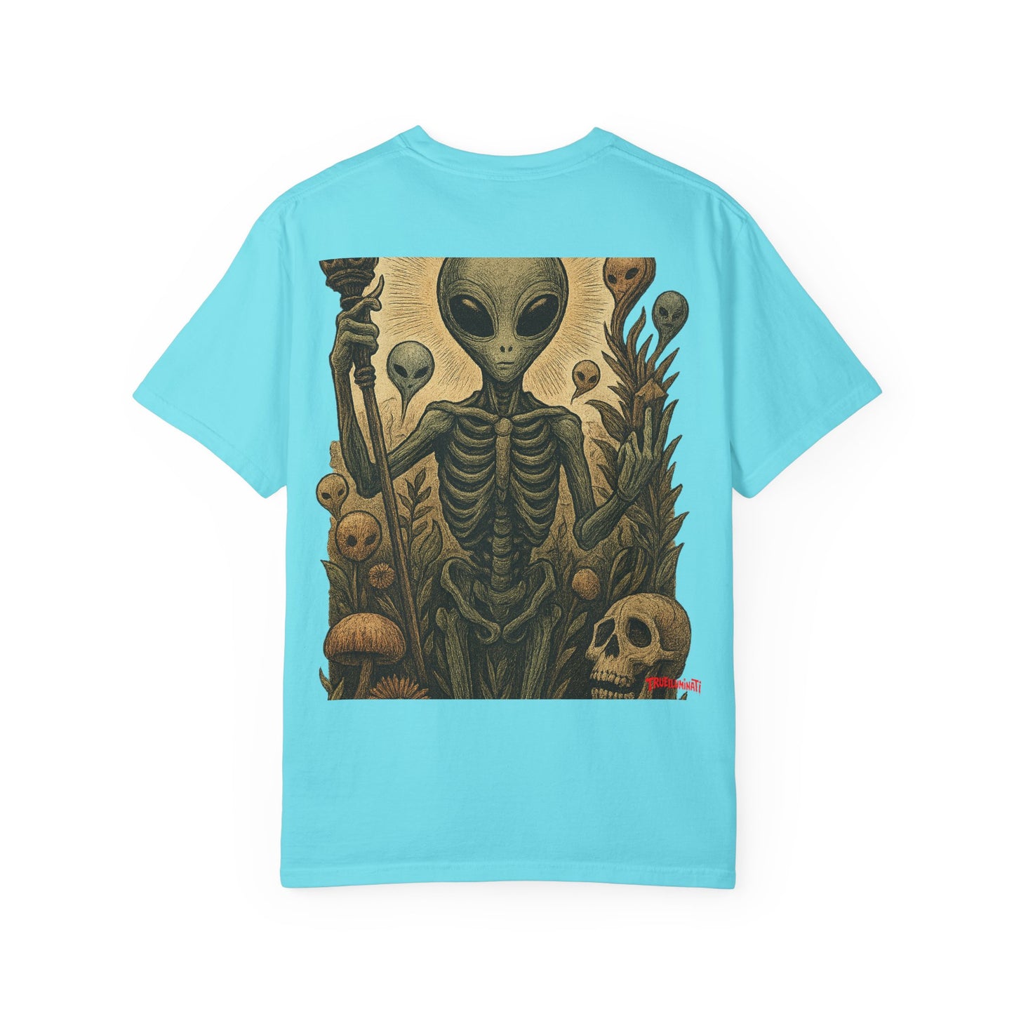 Seeker Alien By Trueiluminati -Inspired Unisex T-Shirt, Cool Graphic Tee, Gift for Sci-Fi Lovers, Trendy Streetwear, Casual Everyday Wear