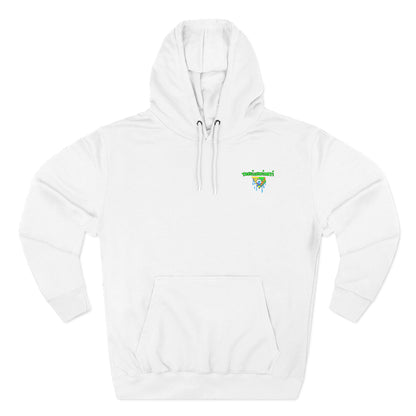 Vibrant Three-Panel Fleece Hoodie, Cozy Sweatshirt for Fall, Unique Graphic Hoodie, Artistic Gift, Festival Wear Saint Death By Trueiluminati
